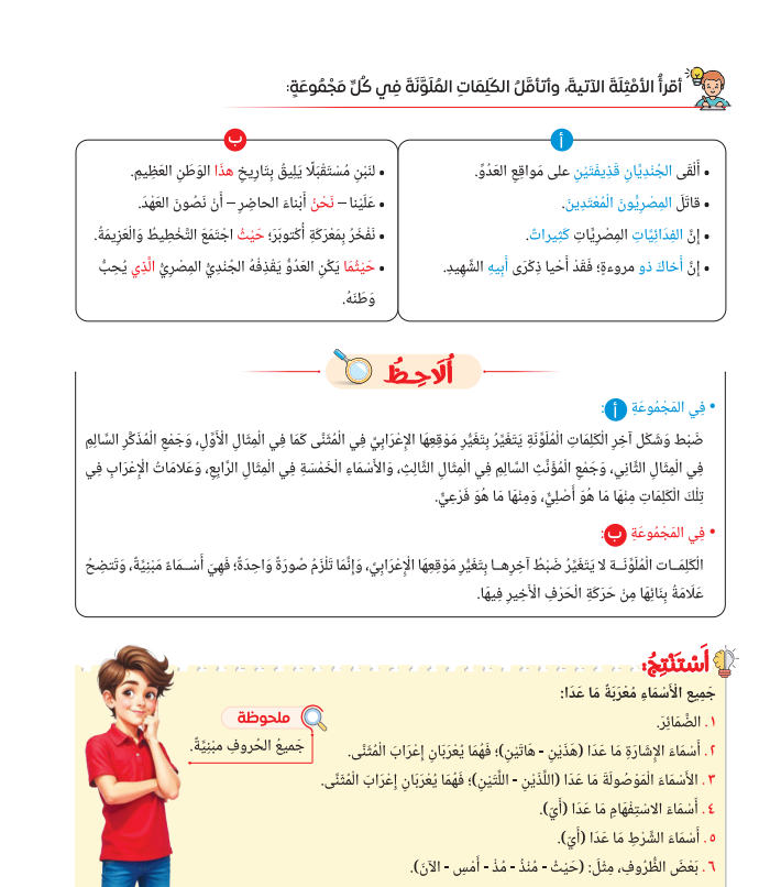 شرح درس المعرب والمبني من الأسماء والحروف الصف الث شرح درس المعرب والمبني من الأسماء والحروف الصف الث